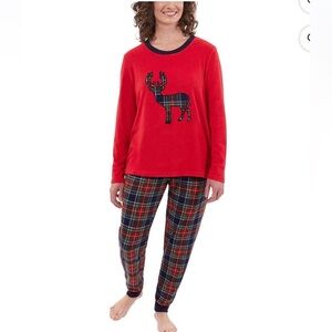 Eddie Bauer Women's Holiday Reindeer Family Matching Pajama Set  New with tags